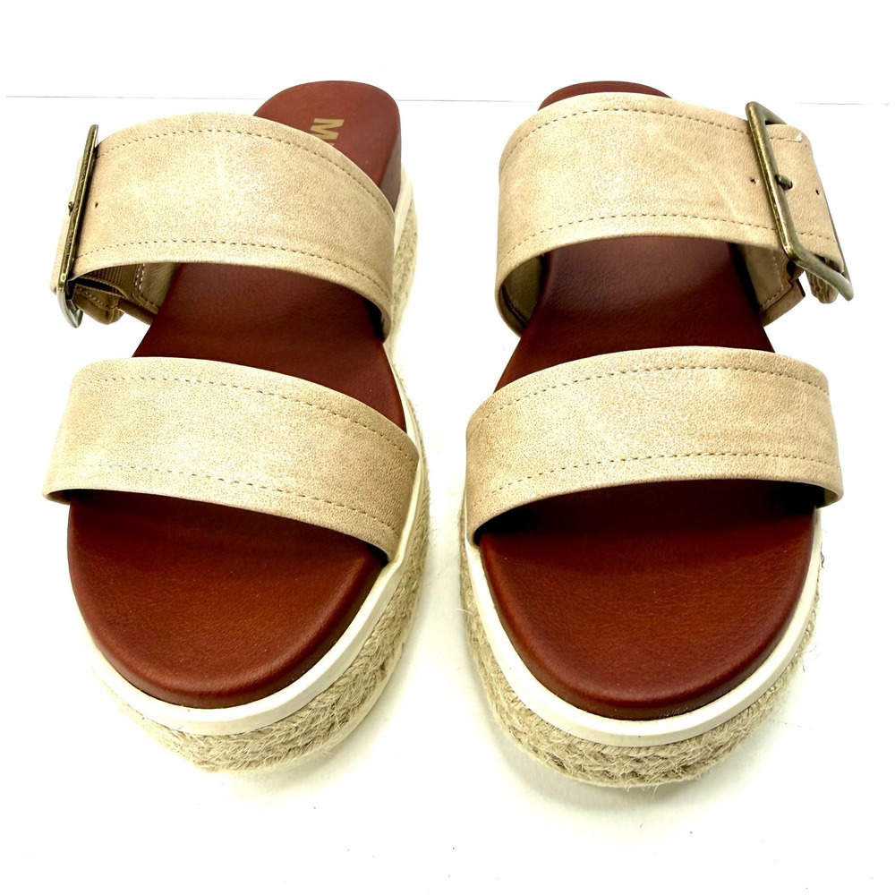 MIA Women's Kika Platform Slide Round Toe Sandals Sand Size 7M NWT/BOX